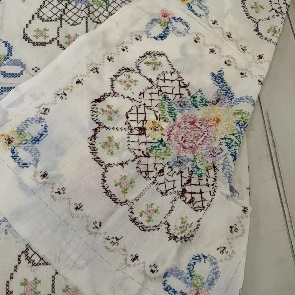 Crossstitch Panel With 6 Blocks Finished (2 Total)